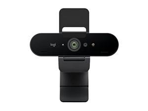 Logitech Brio 4K Webcam, Ultra 4K HD Video Calling, Noise-Canceling mic, HD Auto Light Correction, Wide Field of View, Works with Microsoft Teams, Zoom, Google Voice, PC/Mac/Laptop/Macboo (960-001105)