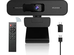 AutoFocus NexiGo 60FPS 1080P Webcam with Microphone USB Webcam with USB C Adapter Thunderbolt 3 to USB 3.0 Adapter Privacy Cover for Zoom/Skype/Teams Online Teaching Laptop MAC PC Desktop 
