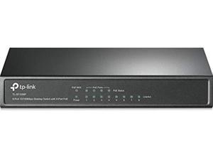 TP-Link 8 Port Fast Ethernet 10/100Mbps PoE Switch | 4 PoE Ports @57W | Desktop | Plug  and  Play | Sturdy Metal w/ Shielded Ports | Fanless | Limited Lifetime Protection | Unmanaged (TL- (TL-SF1008P)