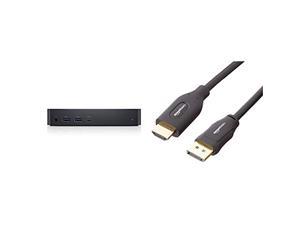 Dell 452-BCYT D6000 Universal Dock, Black  and  Basics DisplayPort to HDMI Display Cable - 6 Feet
