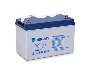 Renogy 12V 100AH Deep Cycle Hybrid Gel Battery, over 750 Cycles, Rechargeable for Solar Wind RV Marine Camping UPS Wheelchair Trolling Motor, Maintenance Free (RBT100GEL12-G1)