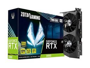 ZOTAC Gaming GeForce RTX 3060 Twin Edge OC 12GB GDDR6 192-bit 15 Gbps PCIE 4.0 Gaming Graphics Card, IceStorm 2.0 Cooling, Active Fan Control, Freeze Fan Stop ZT-A30600H-10M (ZT-A30600H-10M)