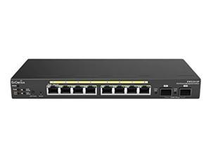 EnGenius 8-Port Gigabit 802.3af PoE Layer 2 Managed Ethernet Switch, 2 SFP Ports, 61.6W PoE Budget with Remote Monitoring (EWS2910P) (EWS2910P)