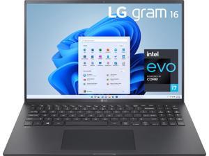 LG - gram 16 WQXGA IPS Laptop Intel Evo Platform 11th Gen Intel Core i7 16GB RAM 1TB NVMe SSD - Black (16Z90P-K.AAB9U1)