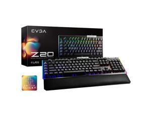 EVGA - Z20 RGB  Full-size Wired Mechanical Gaming with Optical mechanic switches Keyboard (Clicky) (812-W1-20US-KR)