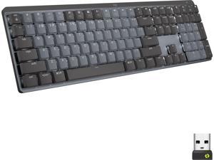 Logitech - MX Mechanical Full size Wireless Mechanical Tactile Switch Keyboard for Windows/macOS with Backlit Keys - Graphite (920-010547)