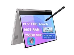 Samsung Notebook 9 Pro 13 Ultra-Slim 2-in-1 Laptop 13.3" FHD Touchscreen 8th Gen Intel Quad-Core i7-8565U 16GB RAM 256GB SSD Samsung Active Pen Backlit Keyboard Fingerprint Thunderbolt 3 Win11 Pro