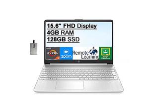 2021 HP 15.6inch FHD Display Laptop Computer, AMD Ryzen 3-3250U Processor(Beats Intel i5-1035G1), 4GB DDR4 RAM, 128GB SSD, HD Webcam, HDMI, Win 10S, Silver, 32GB SnowBell USB Card Natural Silver RAM|