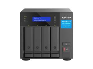 QNAP TVS-h474-PT-8G-US 4 Bay High-Speed Desktop NAS with Intel® Pentium® Gold 2-core CPU, 8GB DDR4 Memory, 2.5 GbE Networking and PCIe Gen 4 expandability (Diskless) (TVS-h474-PT-8G-US)