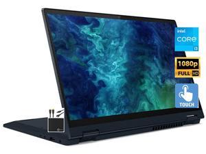 2022 Newest Lenovo Flex 5i 14" FHD Touchscreen 2-in-1 Laptop Computer, Dual Core Intel i3-1115G4 (Upto 4.1GHz, Beats i5-1030G7), 4GB RAM, 128GB SSD, WiFi, Webcam, Abyss Blue, Win 11S+MarxsolCables