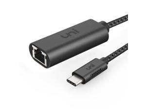 USB-C to Ethernet Adapter, uni USB Thunderbolt 3/Type-C to RJ45 Gigabit Ethernet LAN Network Adapter Compatible for MacBook Pro 2019/2018/2017, MacBook Air and More - Gray USB-C to Ethernet Adapter, uni USB Thunderbolt 3/Type-C to RJ45 Gigabit Ethernet LAN Network Adapter Compatible for MacBook Pro 2019/2018/2017, MacBook Air and More - Gray