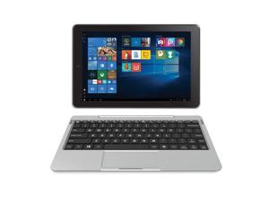 RCA Cambio 10.1” (2-in-1) Windows 10 Touchscreen Tablet/Notebook - Detachable Keyboard & Dual Camera - 32GB, Bluetooth (W101-CS, Silver)