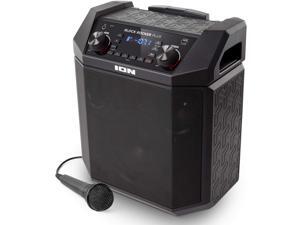 ION Audio Block Rocker Plus | 100W Portable Speaker, Battery Powered with Bluetooth, Microphone & Cable, AM/FM Radio, Wheels & Telescopic Handle and USB Charging For Smartphones & Tablets ION Audio Block Rocker Plus | 100W Portable Speaker, Battery Powered with Bluetooth, Microphone & Cable, AM/FM Radio, Wheels & Telescopic Handle and USB Charging For Smartphones & Tablets