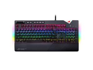 Asus ROG Strix Flare (CMB) Aura Sync RGB Mechanical Gaming Keyboard with (Cherry MX Blue) Switches, Customizable Badge, USB Pass Through and Media Controls Asus ROG Strix Flare (CMB) Aura Sync RGB Mechanical Gaming Keyboard with (Cherry MX Blue) Switches, Customizable Badge, USB Pass Through and Media Controls