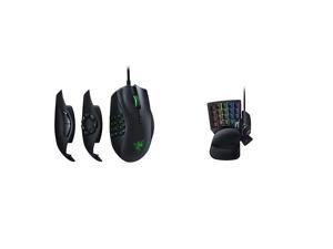 Razer Naga Trinity Gaming Mouse - [16, 000 DPI Optical Sensor][Interchangeable Side Plate w/ 2, 7, 12 Button Configurations] & Tartarus V2: 32 Progammable Keys - Detachable Palm Rest Gaming Keypad