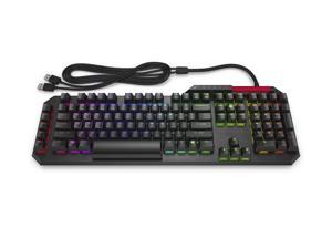 Omen by HP Sequencer Wired USB Mechanical Optical Gaming Keyboard – 10X Faster – Blue Switch - Volume Roller Bar – 16.8M RGB Colors – Anti Ghosting