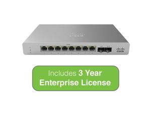 Cisco Meraki MS120-8 Cloud-Managed Compact Switch - 8x 1GbE Ports, 2x 1G (SFP) Uplink Interfaces - Incl. 3 Yr Enterprise License Cisco Meraki MS120-8 Cloud-Managed Compact Switch - 8x 1GbE Ports, 2x 1G (SFP) Uplink Interfaces - Incl. 3 Yr Enterprise License