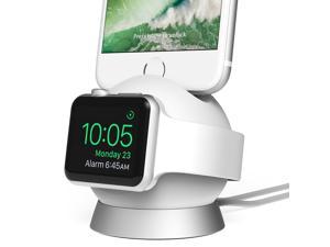 iOttie OmniBolt Apple Watch Stand, iPhone Docking Station for Apple Watch Series 2, 1, iPhone 7s Plus, 7s, 6s, SE, 6 - Silver