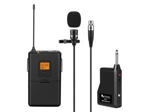 FIFINE 20-Channel UHF Wireless Lavalier Lapel Microphone System with Bodypack Transmitter, Mini XLR Female Lapel Mic and Portable Receiver, Quarter Inch Output. Perfect for Live Performance-K037 FIFINE 20-Channel UHF Wireless Lavalier Lapel Microphone System with Bodypack Transmitter, Mini XLR Female Lapel Mic and Portable Receiver, Quarter Inch Output. Perfect for Live Performance-K037