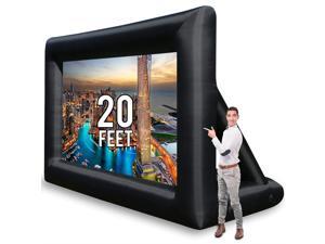 Jumbo 20 Feet Inflatable Outdoor and Indoor Theater Projector Screen - Includes Inflation Fan, Tie-Downs and Storage Bag Jumbo 20 Feet Inflatable Outdoor and Indoor Theater Projector Screen - Includes Inflation Fan, Tie-Downs and Storage Bag
