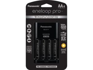 Panasonic KKJ17KHCA4A Advanced Individual Cell Battery Charger Pack with 4 AA eneloop pro High Capacity NiMH Rechargeable Batteries