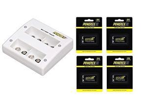 Powerex MH-C490F Stealth Two-Hour Compact 4-Bank NiMH Battery Charger Bundle with Four 9.6V Batteries Powerex MH-C490F Stealth Two-Hour Compact 4-Bank NiMH Battery Charger Bundle with Four 9.6V Batteries