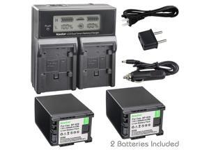 D2Hs D3 D2X EN-EL4A Kastar LCD Dual Smart Fast Charger & Battery ENEL4 D2H MB-40 Grip D3S D300S 2 Pack D700 for Nik EN-EL4 F6 Camera ENEL4A and Nik D2Z D3X D300 D2Xs Nik MB-D10 