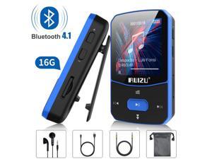 16GB Clip Mp3 Player with Bluetooth 4.1 Lossless Sound Music Player with FM Radio Voice Recorder Video Earphones for Running, Support up to 128GB(Blue) 16GB Clip Mp3 Player with Bluetooth 4.1 Lossless Sound Music Player with FM Radio Voice Recorder Video Earphones for Running, Support up to 128GB(Blue)