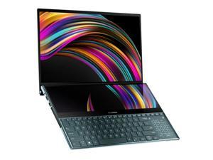 ASUS ZenBook Pro Duo UX581 15.6" 4K UHD NanoEdge Bezel Touch, Intel Core i7-9750H, 16 GB RAM, 1 TB PCIe SSD, GeForce RTX 2060, Innovative ScreenPad Plus, Windows 10 Pro - UX581GV-XB74T, Celestial Blue