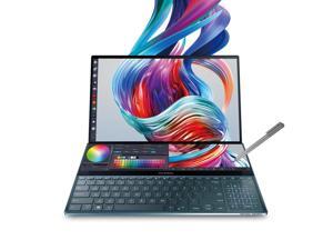 Refurbished: ASUS ZenBook Pro Duo UX581 Laptop, 15.6" 4K UHD NanoEdge Touch Display, Intel Core i9-10980HK, 32GB RAM, 1TB PCIe SSD, GeForce RTX 2060, ScreenPad Plus, Windows 10 Pro, Celestial Blue, UX581LV-XS94T