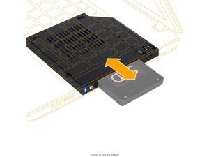 ICY DOCK 2.5" SATA SSD/HDD Hot Swap 2nd SSD HDD Docking Adapter Caddy Case for CD DVD-ROM Slim ODD Bay Laptop (12.7mm) - flexiDOCK MB511SPO-B ICY DOCK 2.5" SATA SSD/HDD Hot Swap 2nd SSD HDD Docking Adapter Caddy Case for CD DVD-ROM Slim ODD Bay Laptop (12.7mm) - flexiDOCK MB511SPO-B