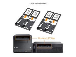 ICY DOCK Dual 2X 2.5” HDD/SSD Mounting Bracket for 5.25” Bay - Flex-FIT Quattro MB344SP (4 Bay) ICY DOCK Dual 2X 2.5” HDD/SSD Mounting Bracket for 5.25” Bay - Flex-FIT Quattro MB344SP (4 Bay)