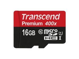 Transcend 16GB MicroSDHC Class 10 UHS-1 Memory Card with Adapter Up to 60MB/s (TS16GUSDU1P) Transcend 16GB MicroSDHC Class 10 UHS-1 Memory Card with Adapter Up to 60MB/s (TS16GUSDU1P)