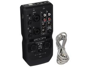 Zoom U-24 Handy Audio Interface, 2-Channel Portable USB Audio Interface, 2 XLR/TRS Combo Inputs, MIDI I/O, RCA Outputs