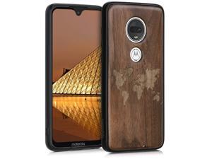 kwmobile Wooden Case Compatible with Motorola Moto G7 / Moto G7 Plus - TPU Bumper - Travel Outline Dark Brown kwmobile Wooden Case Compatible with Motorola Moto G7 / Moto G7 Plus - TPU Bumper - Travel Outline Dark Brown