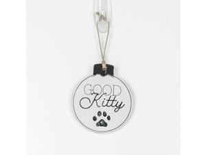 Adams Christmas Decor - Good Kitty Cat Wood Ornament 4pc Adams Christmas Decor - Good Kitty Cat Wood Ornament 4pc