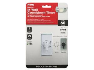 Prime Indoor Spring Wound Timer White Prime Indoor Spring Wound Timer White