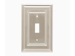 BRAINERD W36315-SN Windmere Satin Nickel Single Toggle Switch Wall Plate Cover BRAINERD W36315-SN Windmere Satin Nickel Single Toggle Switch Wall Plate Cover