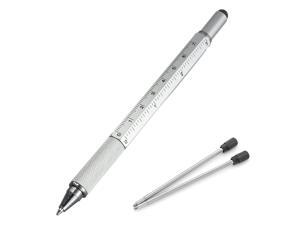 Multifunction Tool Pen, 6 in 1 Tool with Ballpoint Pen, Touch Screen Stylus, Ruler, Spirit Level, Flat-head and Phillips Screwdriver, All-in-One Tech-Tool Pen with Ink Refills (Silver + 2×Refills) Multifunction Tool Pen, 6 in 1 Tool with Ballpoint Pen, Touch Screen Stylus, Ruler, Spirit Level, Flat-head and Phillips Screwdriver, All-in-One Tech-Tool Pen with Ink Refills (Silver + 2×Refills)