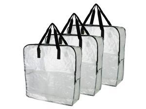 IKEA Dimpa 3 Pcs Extra Large Storage Bag, Clear Heavy Duty Bags, Moth and Moisture Protection Storage Bags