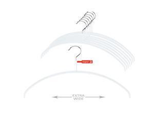MAWA Euro by Reston Lloyd Clothing Hanger Extra Wide for Sweaters, Pack of 10, White MAWA Euro by Reston Lloyd Clothing Hanger Extra Wide for Sweaters, Pack of 10, White