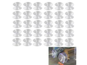 Luckycivia 30Pcs Double Sided Suction Cup, Suction Cups Without Hooks Sucker Pads for Glass Plastic, Transparent Glass Hooks Pad,30mm Luckycivia 30Pcs Double Sided Suction Cup, Suction Cups Without Hooks Sucker Pads for Glass Plastic, Transparent Glass Hooks Pad,30mm