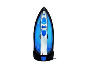 Sunbeam Steam Master 1400 Watt Mid-size Anti-Drip Non-Stick Soleplate Iron with Variable Steam control and 8 Retractable Cord, Black/Blue, GCSBCL-202-000 Sunbeam Steam Master 1400 Watt Mid-size Anti-Drip Non-Stick Soleplate Iron with Variable Steam control and 8 Retractable Cord, Black/Blue, GCSBCL-202-000