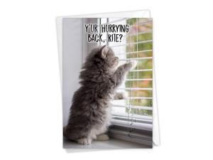NobleWorks, Miss U Kitties - Adorable Miss You Greeting Card - Cute Thinking of You Notecard, Pet Cat Goodbye C3365HMYG NobleWorks, Miss U Kitties - Adorable Miss You Greeting Card - Cute Thinking of You Notecard, Pet Cat Goodbye C3365HMYG