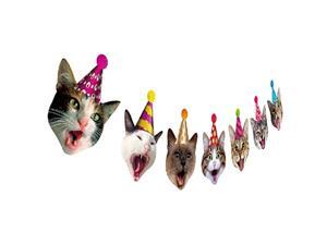 Birthday Cat Garland, Photographic Cat Faces Birthday Banner, Kitties Bday Party Bunting Decoration Birthday Cat Garland, Photographic Cat Faces Birthday Banner, Kitties Bday Party Bunting Decoration