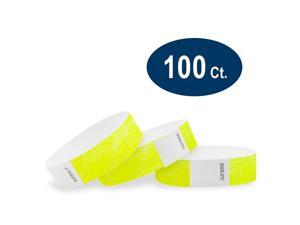 WristCo Neon Blue 3/4 Tyvek Wristbands 200 Pack Paper Wristbands for Events 