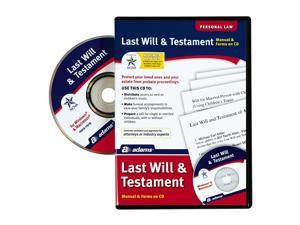 Adams Prepare A Last Will and Testament Software, CD Version includes e-Book (ALC602)