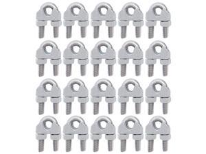 Wire Rope Clip Luckkyme Clamp 20PCS Stainless Steel 1/4" M6 Cable Home 