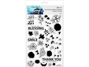 Simon Hurley create. Cling Stamps 6"X9" Doodle Florals 789541073048 Simon Hurley create. Cling Stamps 6"X9" Doodle Florals 789541073048