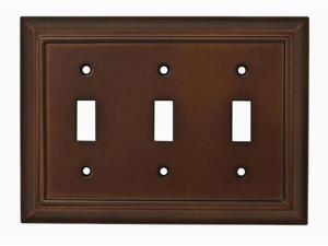 Brainerd W31566-ESO Espresso Classic Architect Triple Switch Wall Plate Cover Brainerd W31566-ESO Espresso Classic Architect Triple Switch Wall Plate Cover